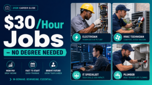 25 jobs that pay $30 an hour without a degree in 2026