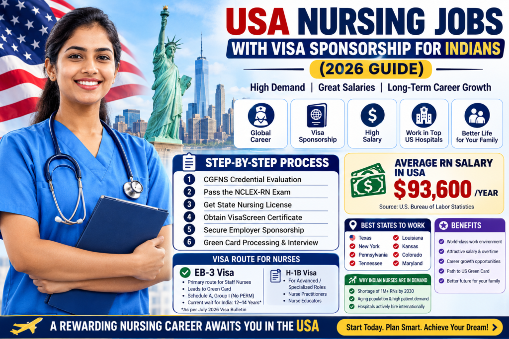 Indian nurse working in a US hospital after visa sponsorship
