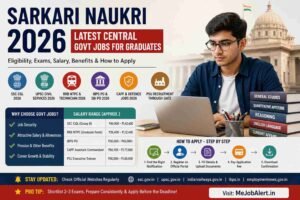 Graduate checking Sarkari Naukri 2026 central government job notification online