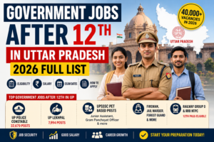 Government jobs after 12th in Uttar Pradesh 2026 – complete list and eligibility guide