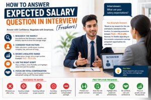 Fresher confidently answering the expected salary question in interview