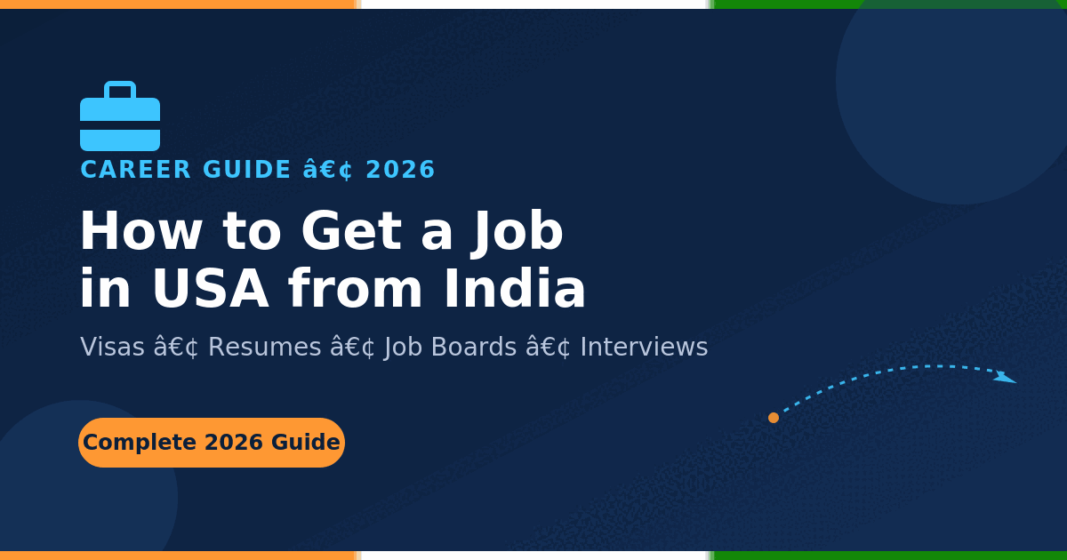 How to get a job in USA from India – complete 2026 visa and career guide